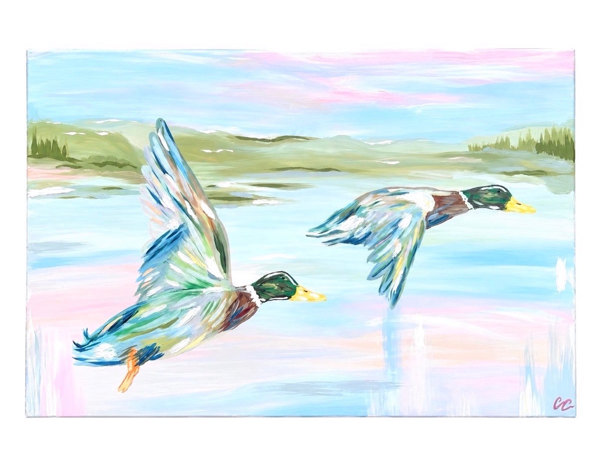 Pastel Southern Skies — original canvas art by Caroline