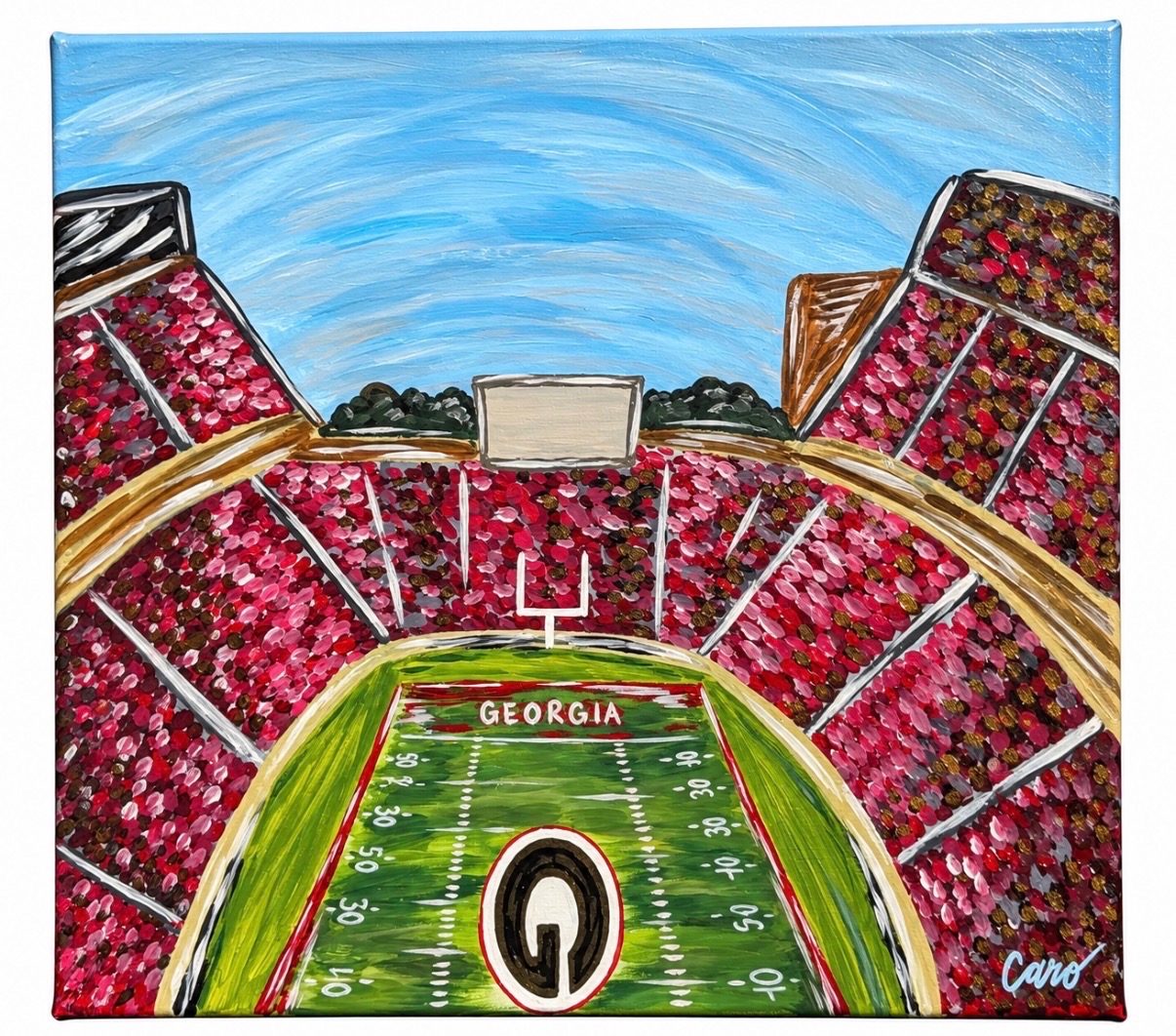 Georgia Stadium — original canvas art by Caroline